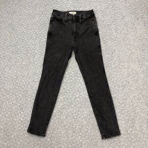 Madewell 10" High-Rise Skinny Jeans Womens 27P Gray Charcoal Stretch Denim